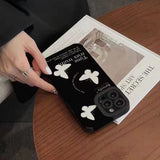 White Butterfly Shockproof Soft Case For iPhone 14 13 12 series