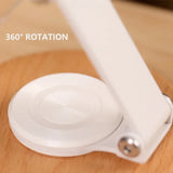 Foldable Transparent Acrylic Smartphone Bracket Rotation Stand With Wood Desk Holder For iPhone Samsung Huawei Xiaomi