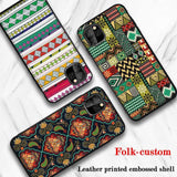 Bohemia Folk-custom Leather Embossed Shockproof Soft Back Cover for iPhone 11 Pro Max