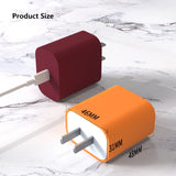 18W 20W Charger Simple Solid Color Silicone Protector Case For iPhone