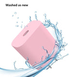 18W 20W Charger Simple Solid Color Silicone Protector Case For iPhone