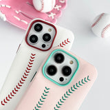 Hand Stitched Baseball Luxury Leather Creative Case For iPhone 14 13 12 Series