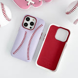 Hand Stitched Baseball Luxury Leather Creative Case For iPhone 14 13 12 Series