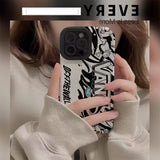 Sport Lover Vans Street Style Black White TPU Case ForiPhone 14 13 12 series