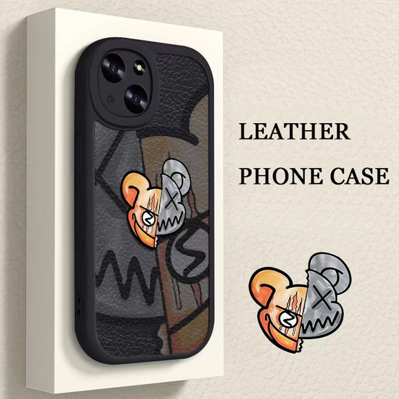 Cool Luxury Leather Soft TPU Case For iPhone 15 14 13 12 series