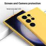 Solid Pastel Color Shockproof Easy To Clean Liquid Silicone Case For Galaxy S24 series