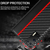 For Huawei P40 Case Original Carbon Fiber Leather Back Cover