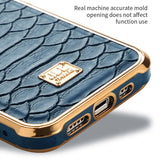 Luxury Leather Pattern Case for iPhone 14 13 12 Series