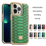 Luxury Leather Pattern Case for iPhone 14 13 12 Series