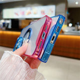 Magsafe Logo Hole Magnetic Wireless Charge Gradient Shockproof Clear Acrylic Case For Samsung Galaxy S23 S22 series