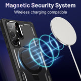 Magsafe Magnetic Wireless Charging Stand Hard PC Soft TPU Shockproof Armor Case For Samsung Galaxy S23 Ultra Plus