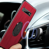 Leather Magnetic Ring Stand Holder Phone Case for Samsung S10 Plus Note 10 Plus