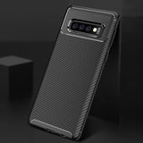 Carbon Fiber TPU Shockproof Case For Samsung Galaxy S10 S10 Plus S10e