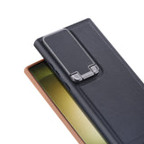 Leather Rubber TPU Shockproof Flip Case with Kickstand for Samsung Galaxy S23 Ultra