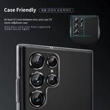 Camera Lens Protectors Metal Camera Ring Case Tempered Glass For Samsung Galaxy S23 S22 Ultra Plus