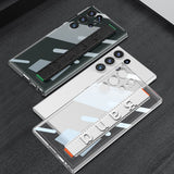 Shockproof Transparent Hard PC Soft TPU Case with Wristband For Samsung Galaxy S23 series