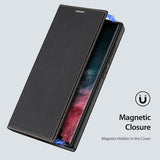 Magnetic Folio Leather Flip Wallet Card Slot Case For S23 Ultra Plus