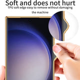 Luxury Fabric Electroplated TPU Soft Silicone Case For Samsung Galaxy S23 Ultra Plus