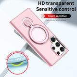 Magsafe Rotated Bracket Magnetic Wireless Charging Shockproof Matte Case for Samsung Galaxy S23 series