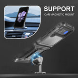 Military Grade Shockproof Heavy Duty Protective Armor Magnetic Kickstand Ring Case For Samsung Galaxy Z Flip 4 3