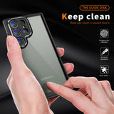 Hard PC Matte Silicone Case With Lens Protection For Samsung Galaxy S24 S23 S21 series