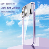 Luxury Transparent Slim Magsafe Magnetic Hard PC Case With Lens Protection For iPhone 14 13 12 Series