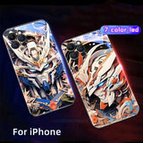 Glass Shockproof LED Colorful Flash Case For iPhone 15 14 13 series