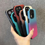 Gradient Color Matte Soft Silicone Case For iPhone 15 14 13 12 series