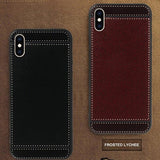 Ultra-thin Leather Texture For iPhone X XS Max XR 6 6s 7 8 Plus