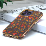 Vintage Electroplated European Style Flower Full Cover Silicone Case For iphone 14 13 12 series