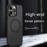 Fiber Carbon Fiber Texture Magnetic Charge Electroplated TPU Case For iPhone 15 14 13 12 series