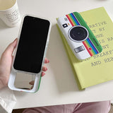 Rainbow Camera Pattern Lens Protection Slide Hard Back Case For iPhone 14 13 12 series