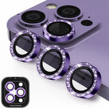 Glitter Camera Protector Metal Lens Ring Glass For iPhone 14 series