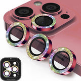 Glitter Camera Protector Metal Lens Ring Glass For iPhone 14 series