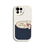 Good Luck Bear Frosted Shock Resistant Case For iPhone 14 13 12 series