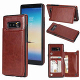 Samsung Galaxy Note 8 Leather Case With Card Holder Kickstand