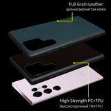 Premium Leather Shockproof Cases With Camera Lens Protection For Samsung Galaxy S23 Ultra Plus