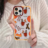 Pumpkin Fall Leaf Case for iPhone 14 13 12 series