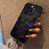 Honeycomb Building Block Hard Bumper Soft Silicone Case For iPhone 15 14 13 12 series