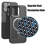 Heat Dissipation Cooling Slim Hard PC Case With Magnetic Stand For iPhone 15 14 13 12 series