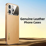 High Quality Leather Camera Lens Full Protection Plating Silicone Case For iPhone 14 13 series
