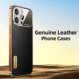High Quality Leather Camera Lens Full Protection Plating Silicone Case For iPhone 14 13 series