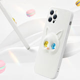 2021 Cartoon Cute Cat 3D Leather Case For iPhone 12 11 Series