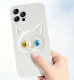 2021 Cartoon Cute Cat 3D Leather Case For iPhone 12 11 Series