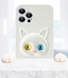 2021 Cartoon Cute Cat 3D Leather Case For iPhone 12 11 Series