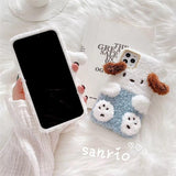 Hot Luxury 3D Cartoon Plush Melody Cinnamoroll Dog Doll Soft Silicon Case for iphone 11 Pro Max