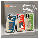 Mirror Cute Love Heart Embroidery Flower Fluffy Soft Case for iPhone 14 13 12 series