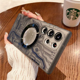 Circuit Board Texture Magnetic Magsafe Wireless Charging Case For Samsung Galaxy S23 S222 series