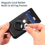 MagSafe Card Holder Magnetic Card Holder Leather AirTag Case For iPhone 14 13 12 series