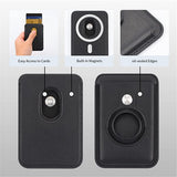 MagSafe Card Holder Magnetic Card Holder Leather AirTag Case For iPhone 14 13 12 series